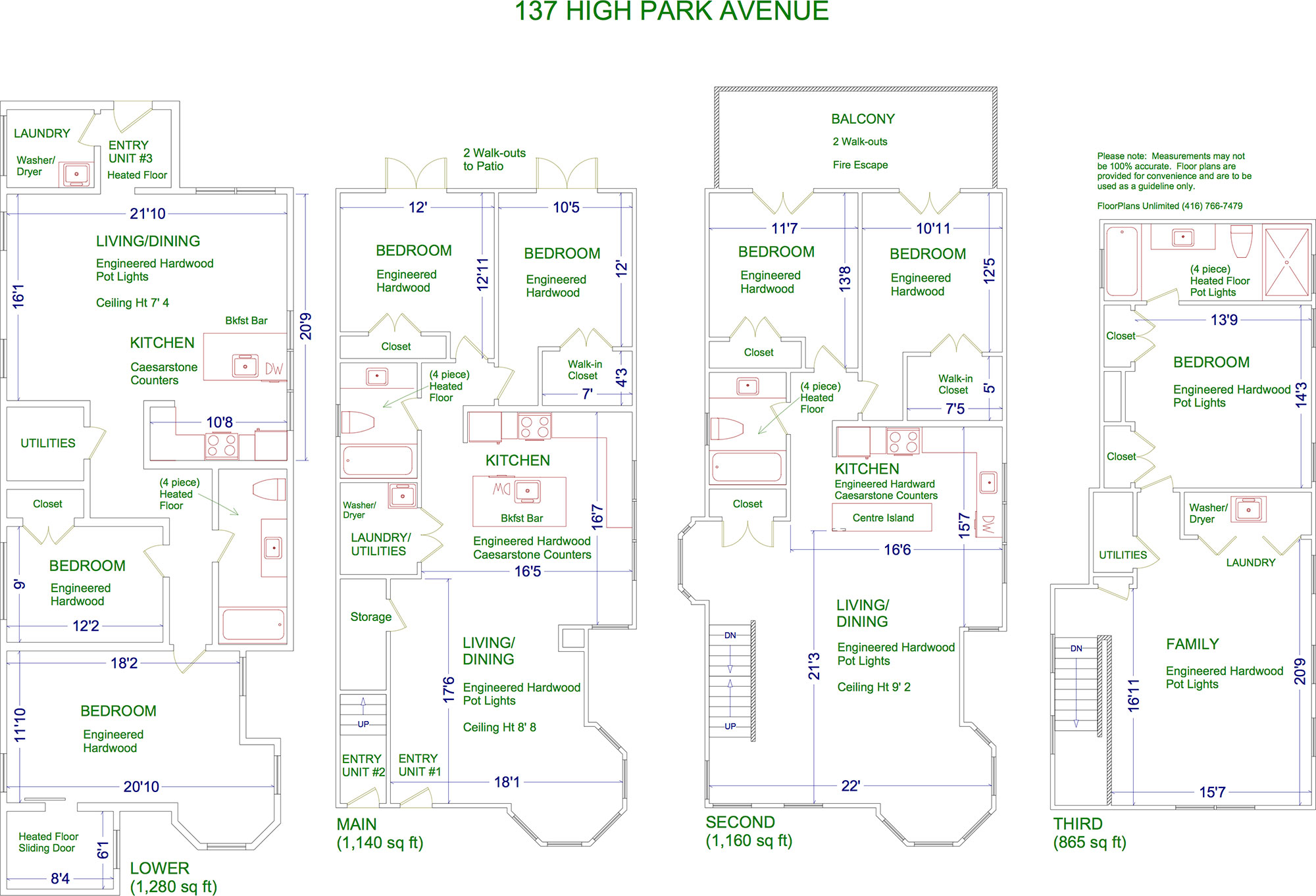 137 High Park Avenue Floor Plan