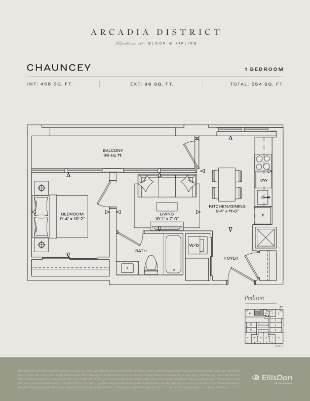 Arcadia District - Suite Chauncey Floorplan