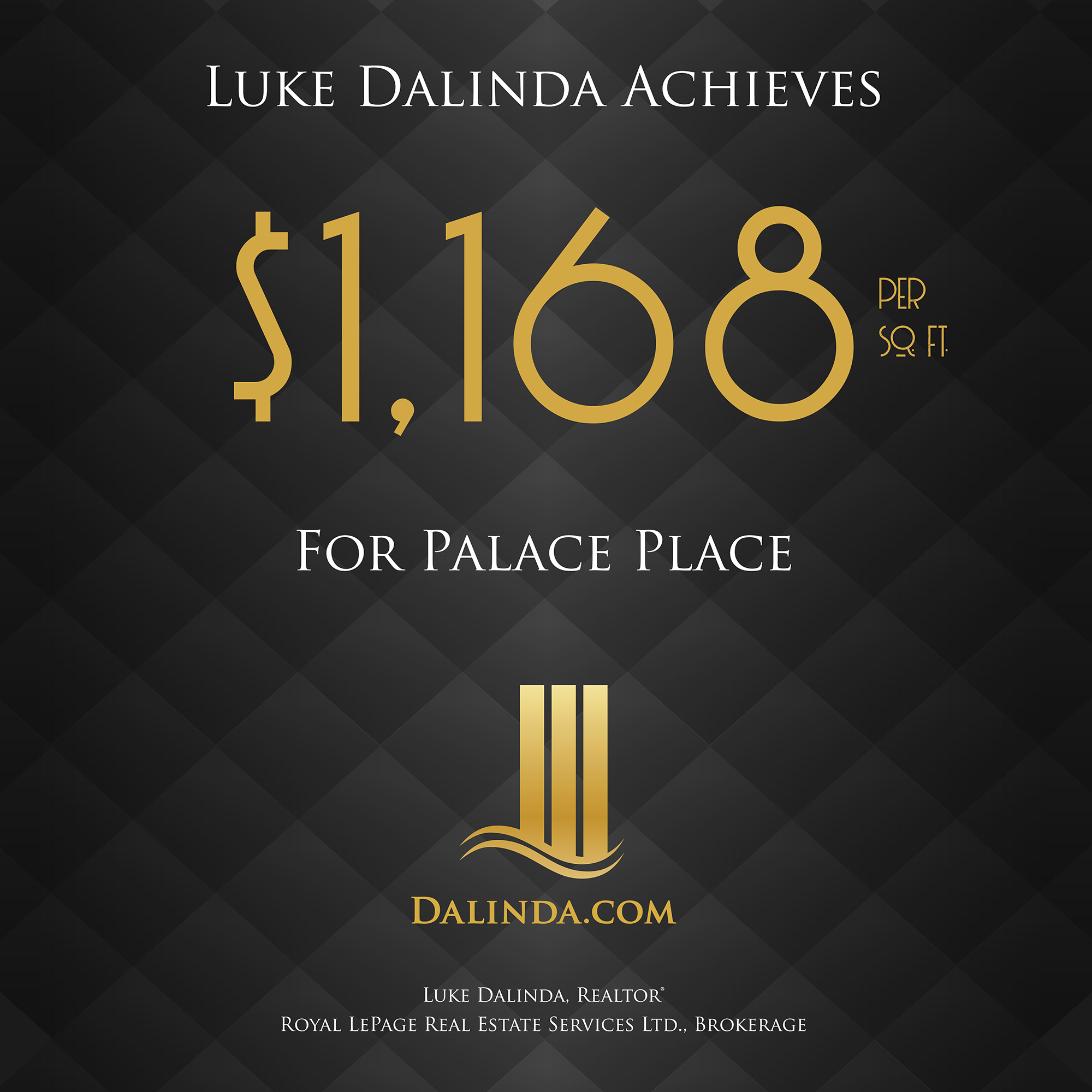 Luke Dalinda Acheives $1168
