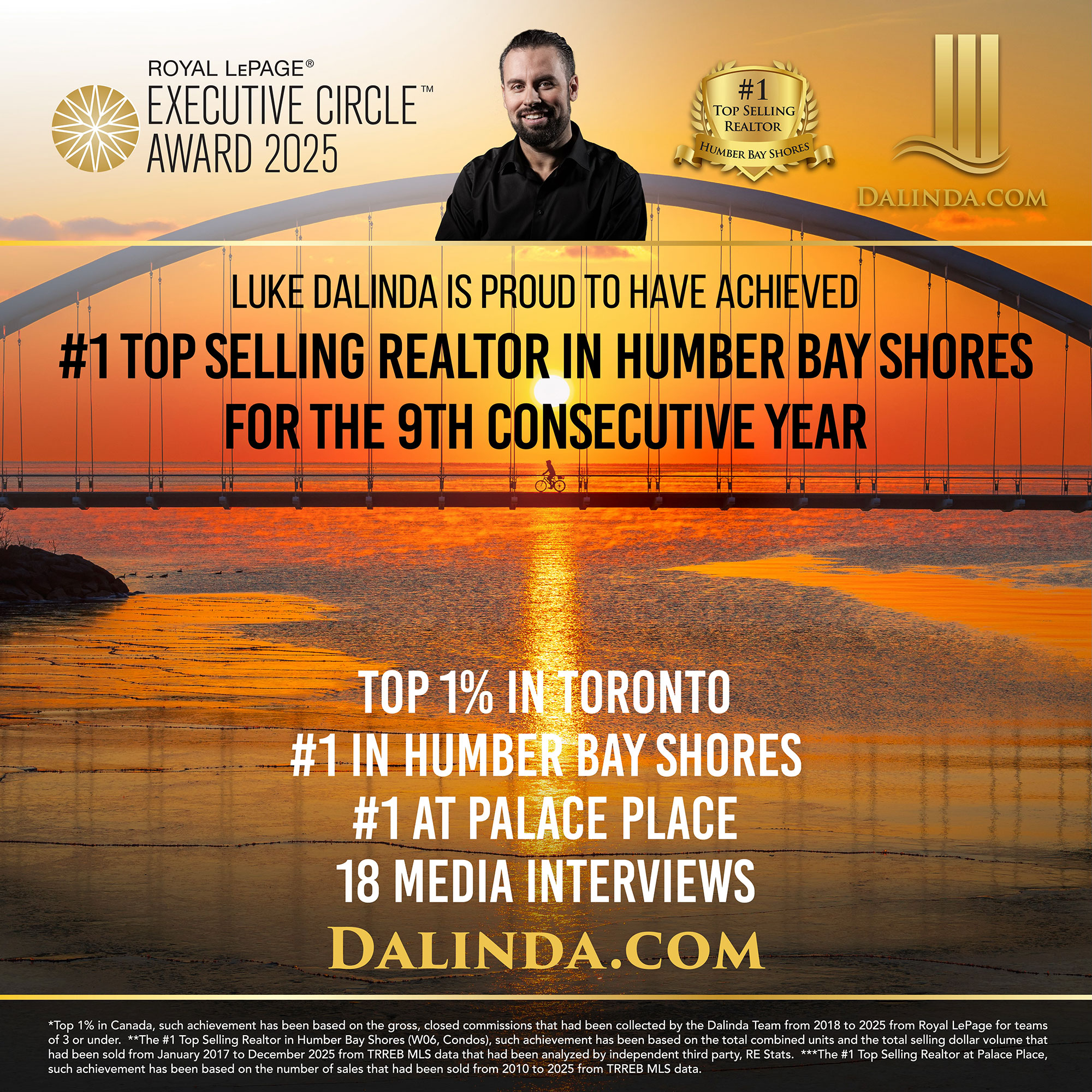 #1 top selling realtor in humber bay shores for the 8th consecutive year